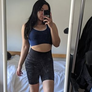 Garage Black Camo Biker Shorts